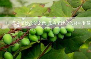 芝麻菜沙拉怎么做 芝麻菜沙拉的材料和做法步骤