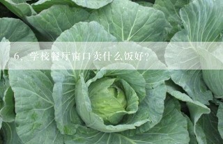 学校餐厅窗口卖什么饭好？