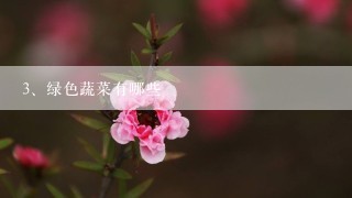 绿色蔬菜有哪些