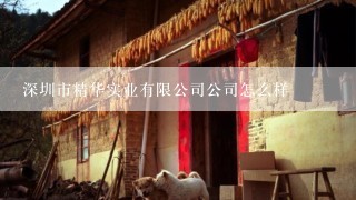 深圳市精华实业有限公司公司怎么样