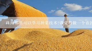 珠海那里可以学习种菜技术?我觉得做一个农民没有什么不好的。