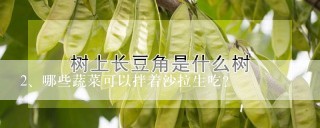 哪些蔬菜可以拌着沙拉生吃？