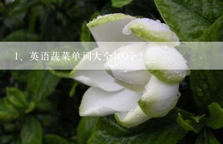 英语蔬菜单词大全100个？