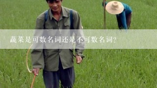 蔬菜是可数名词还是不可数名词?