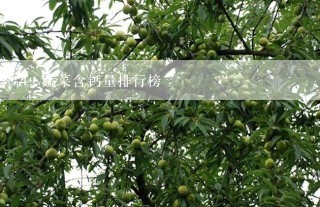 蔬菜含钙量排行榜