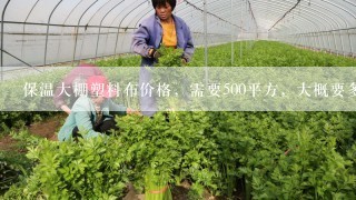 保温大棚塑料布价格，需要500平方，大概要多少钱，每平方多少钱，采购地河南。