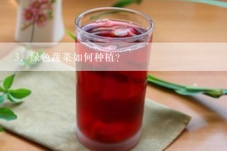 绿色蔬菜如何种植？