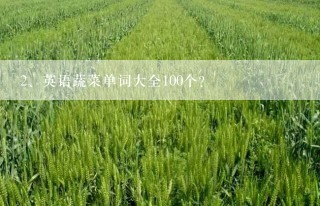 英语蔬菜单词大全100个？