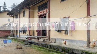 2011河南省有没有肉鸡合作养殖公司和农户合作