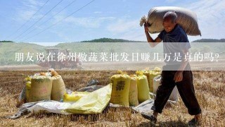 朋友说在徐州做蔬菜批发日赚几万是真的吗？