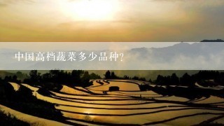 中国高档蔬菜多少品种？