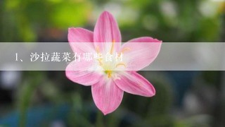 沙拉蔬菜有哪些食材