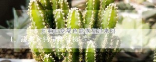 蔬菜含钙量排行榜