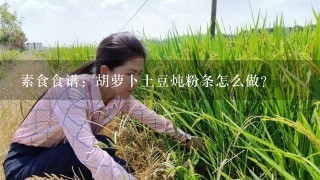 素食食谱：胡萝卜土豆炖粉条怎么做？