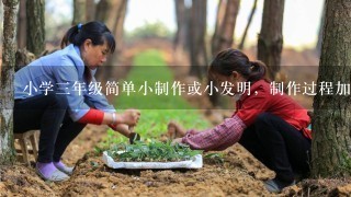 小学三年级简单小制作或小发明，制作过程加图片？