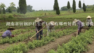 湖南省锌钢护栏生产厂家有哪些好的？也请提供地址