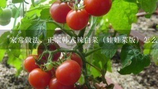 家常做法，正宗韩式辣白菜（娃娃菜版）怎么做