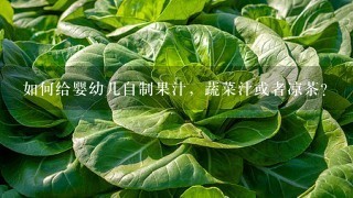 如何给婴幼儿自制果汁，蔬菜汁或者凉茶？