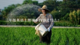 三年级英语上册课本内容是什么?