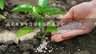 蔬菜水果中含量丰富的成分是( ) A．蛋白质 ...