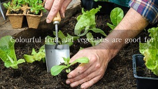 Colourful fruit and vegetables are good for our health. The