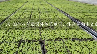 求100个8年级课外英语单词，注音标和中文意思和例句 急急急急急急！！！！