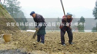 农贸市场基础设施改造提升标准有哪些？