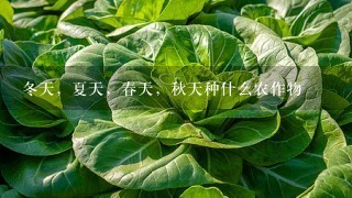 冬天，夏天，春天，秋天种什么农作物