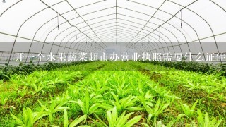 开1个水果蔬菜超市办营业执照需要什么证件？