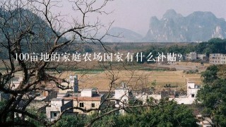 100亩地的家庭农场国家有什么补贴？