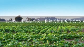 5年级上册英语作文。你每天都在吃什么?水果蔬菜各