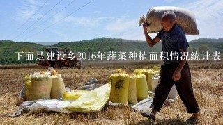 下面是建设乡2016年蔬菜种植面积情况统计表,()统计图表示比较合适？