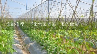 谁能推荐1下家常菜青菜1类的做法