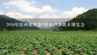 2016年滨州惠民第5界皂户李苗木博览会