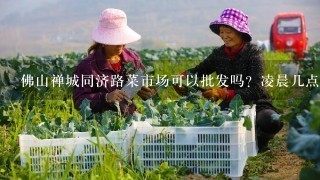 佛山禅城同济路菜市场可以批发吗？凌晨几点？如果不能批发帮忙就近推荐1个蔬菜批发市场。谢谢？