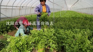 沈阳农贸市场蔬菜价格表