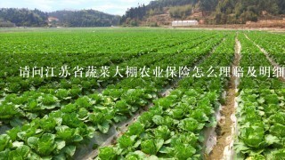 请问江苏省蔬菜大棚农业保险怎么理赔及明细