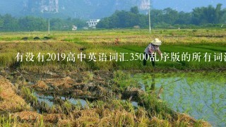 有没有2019高中英语词汇3500乱序版的所有词汇啊？不要音频