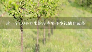 建1个100平方米的冷库要多少钱储存蔬菜