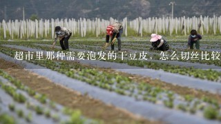 超市里那种需要泡发的干豆皮，怎么切丝比较好