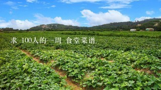 求 100人的1周 食堂菜谱