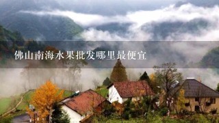 佛山南海水果批发哪里最便宜