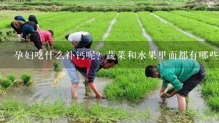 孕妇吃什么补钙呢？蔬菜和水果里面都有哪些含钙量高的食物呢？谁能给我例举出1些？