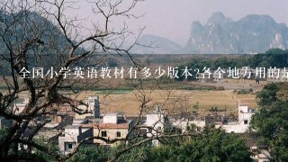 全国小学英语教材有多少版本?各个地方用的是什么版