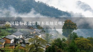 中国最有名盆景苗木基地是哪？