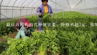 最应该囤购的几种便宜菜，价格不超3元，你知道是哪