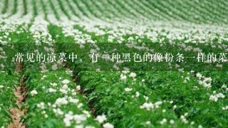 常见的凉菜中，有1种黑色的像粉条1样的菜，叫什么名字？