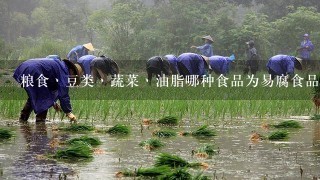 粮食丶豆类丶蔬菜丶油脂哪种食品为易腐食品？