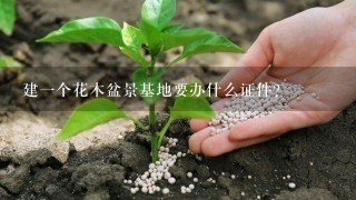 建1个花木盆景基地要办什么证件？