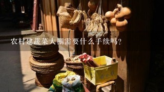 农村建蔬菜大棚需要什么手续吗？